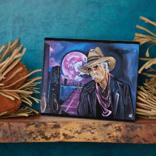 Plaque Photo Peinture Lune Néon par Alfred Fox