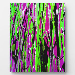 Plaque Photo Peinture Neon Paint Purple Vert et Noir