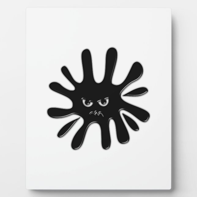 Plaque Photo Peinture noire en colère (Devant)