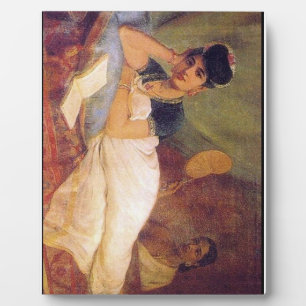 Plaque Photo Peintures de Ravi Varma-Pensée et repos