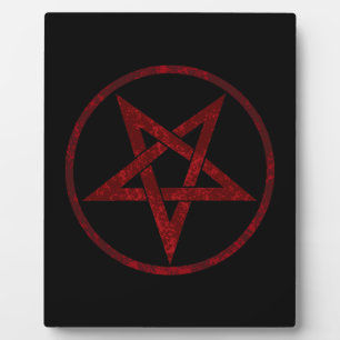 Plaque Photo Pentagram Red Devil