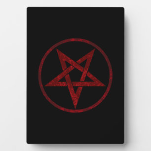 Plaque Photo Pentagram Red Devil