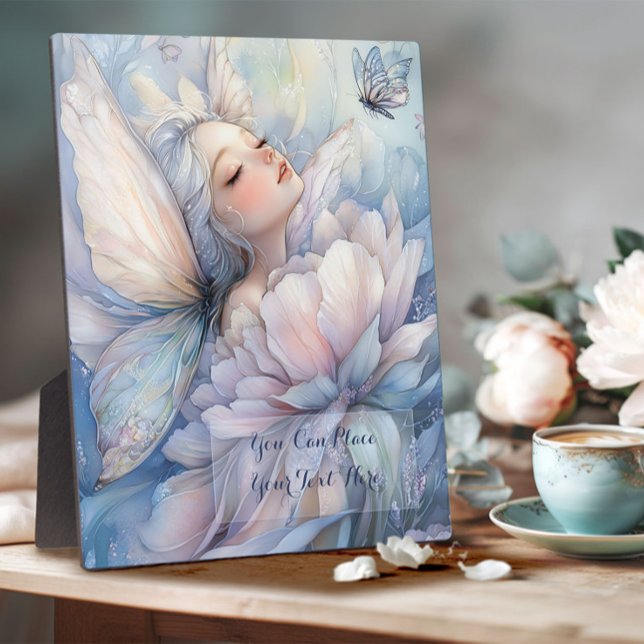 Plaque Photo Peony Of The Dawn (peony Of The Dawn Plaque on a romantic table next to a cup of cappuccino)