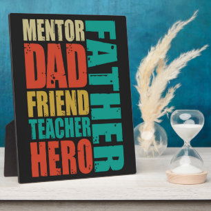Plaque Photo Père Ami Mentor Papa Professeur Hero