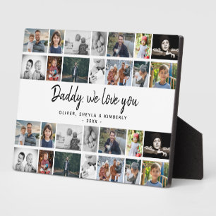 Plaque Photo Père avec enfants Famille Papa 14 Photo Collage