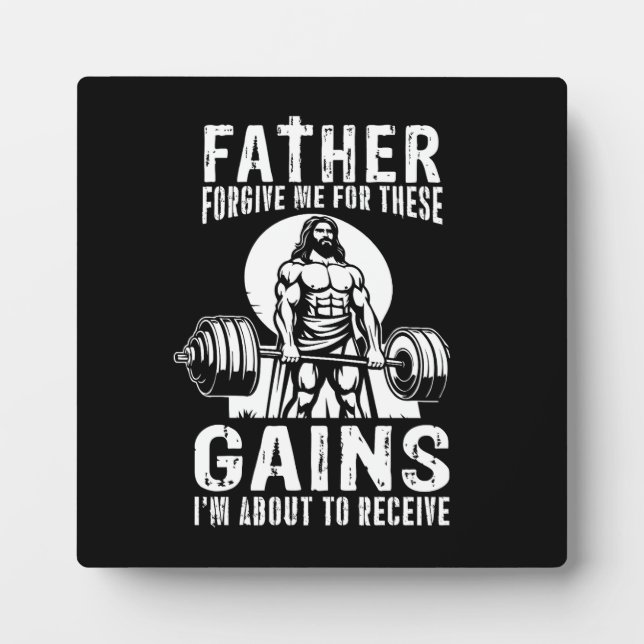 Plaque Photo Père Pardonne-Moi Pour Ces Gains - Jésus Entraînem (Devant)