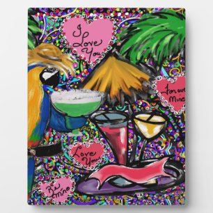 Plaque Photo Perroquet de fête de la Saint-Valentin