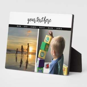 Plaque Photo Personalized 2 Photo Family Love Memories 