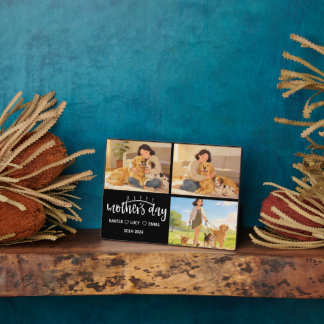 Plaque Photo Personalized Dog Mom with Custom Name | Happy 