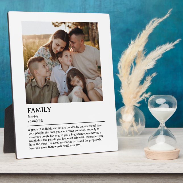 Plaque Photo Personalized Family Definition Quote Wall Art (Côté)