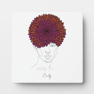 Plaque Photo Personalized November Birth Flower Portrait