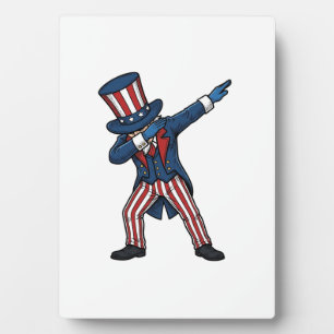 Plaque Photo Personnage patriotique Dabbing Design vectoriel vi