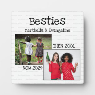 Plaque Photo Personnalisé BFF 2 Photo Keepsaké Best Friends