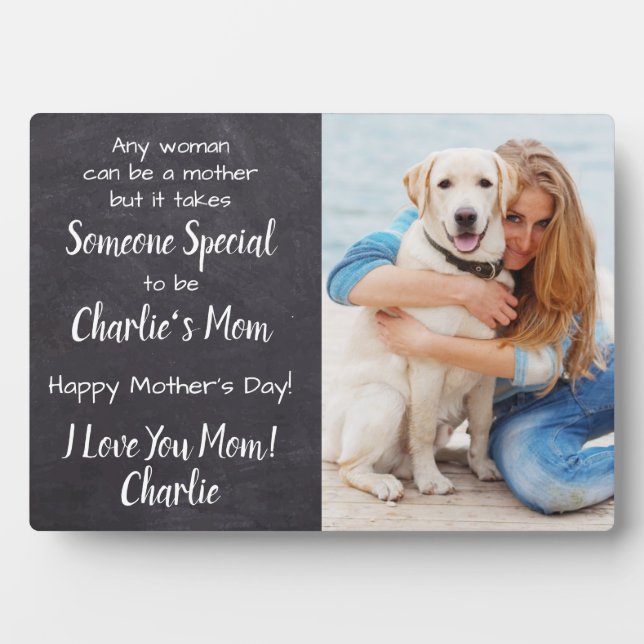 Plaque Photo Personnalisé Chien Maman Animal de compagnie Photo (Devant)