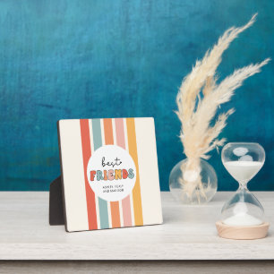 Plaque Photo Personnalisé Retro Meilleurs Amis BFFs Mete Bestie