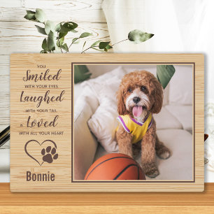 Plaque Photo Personnalisé Rustic Pet Memorial