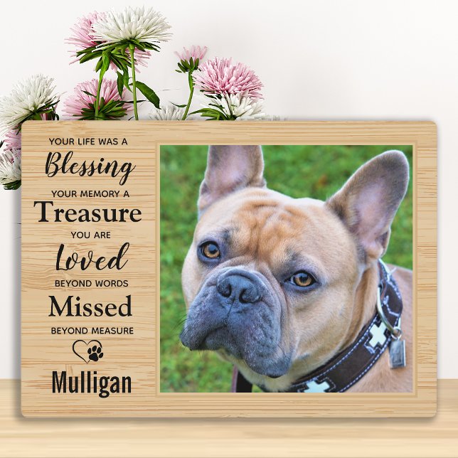 Plaque Photo Personnalisé Rustic Pet Memorial (Créateur téléchargé)