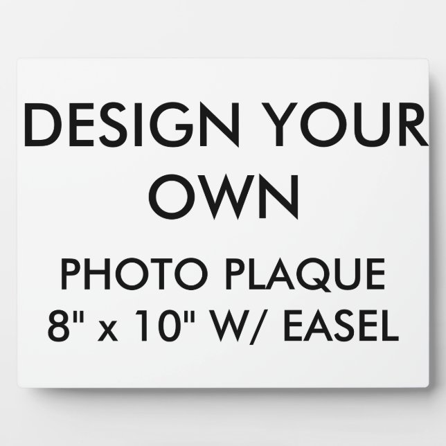 Plaque photo personnalisée grande 10 po x 8 po (Devant)