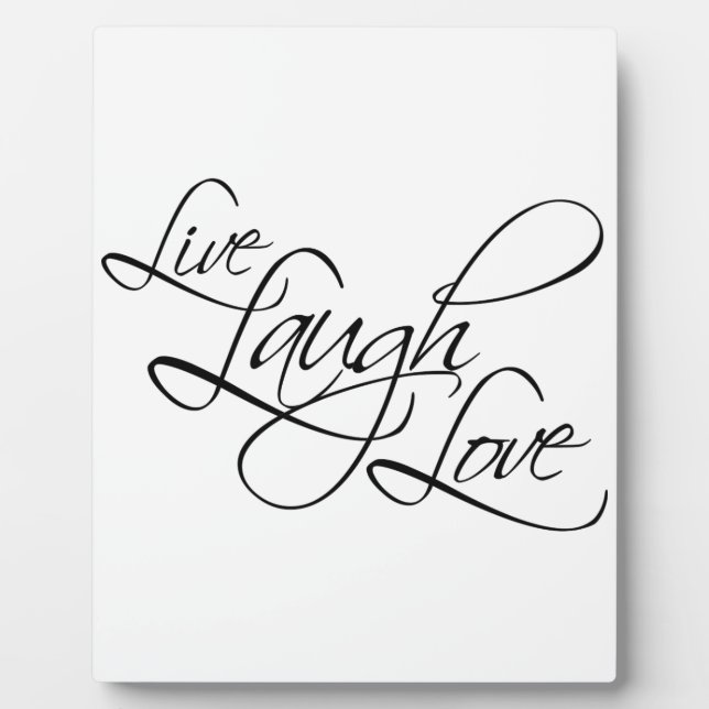 Plaque Photo Personnaliser d'amour Live Laugh (Devant)