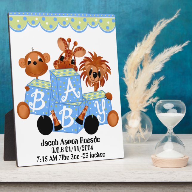 Plaque Photo Personnaliser Keepsaké pour l'enfant naissance Vot (Côté)