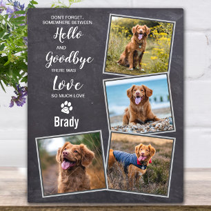 Plaque Photo Perte d'animal de compagnie ardoise rustique Sympa