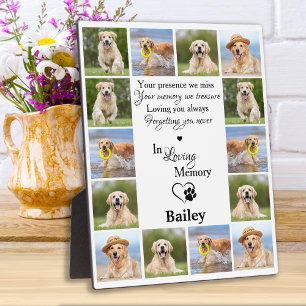 Plaque Photo Pet Memorial souvenir Perte de chien de chien 14 P