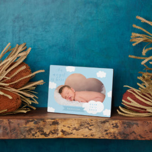 Plaque Photo Petit ange pastel Little Cloud est ici bleu