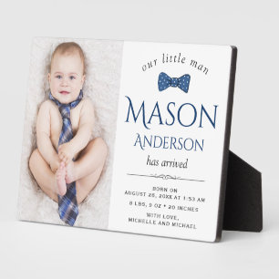Plaque Photo Petit Homme mignon   Boy Photo Faire-part de naiss