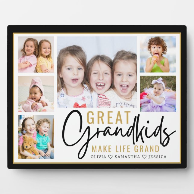Plaque Photo Petits-enfants Grands-parents Citation de vie 6 Ph (Devant)