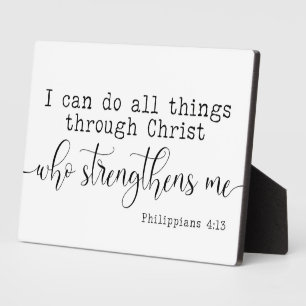 Plaque Photo Philippiens 4:13 Bible Scripture Ferme Signe