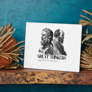 Plaque Photo Philosophie Art Print - Platon et Socrates