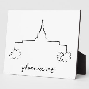 Plaque Photo phoenix arizona temple simple modern sketch