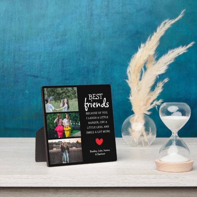 Plaque Photo Photo Collage & Citation des meilleurs amis branch (Insitu)