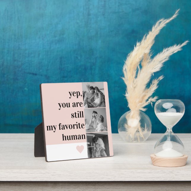 Plaque Photo Photo Collage Moderne & Romantique Jolie Citation  (Insitu)