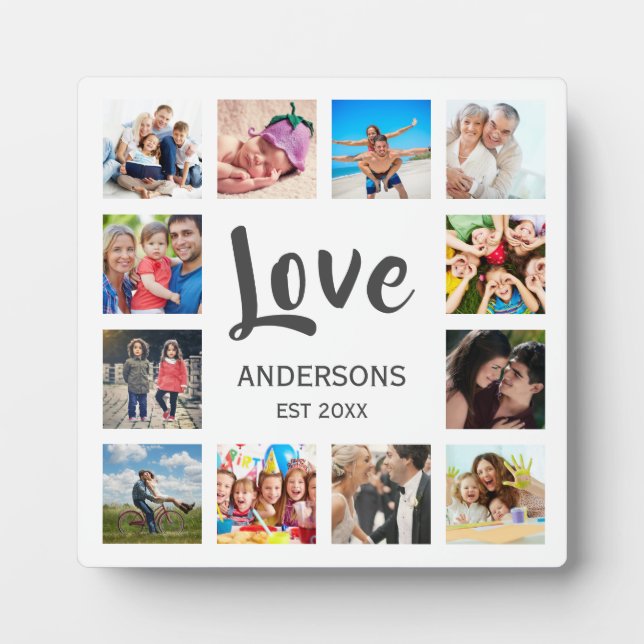 Plaque Photo Photo Custom Family Collage Personnalité de White (Devant)