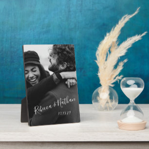 Plaque Photo Photo de couple amour personnalisé Date de mariage