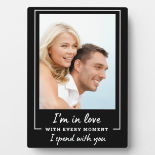 Plaque Photo Photo de couple moderne Citation d'amour Noir et B
