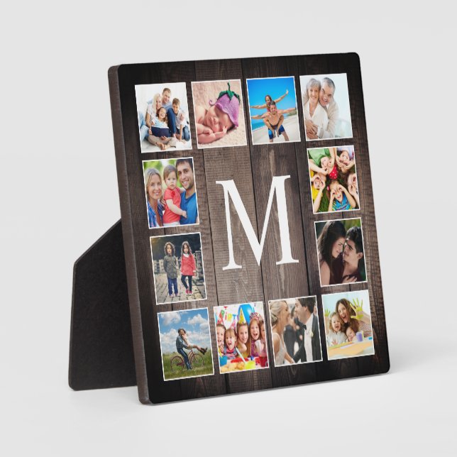 Plaque Photo Photo de Custom Collage Rustic Farmhouse Family (Recto)