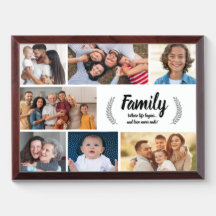Plaque photo - Photo de famille 12" x 9"