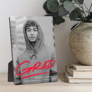 Plaque Photo Photo de Graduation Rouge en purée moderne