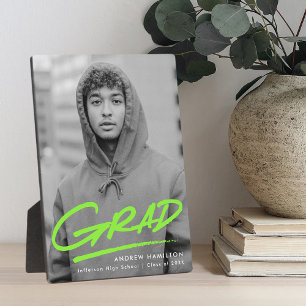 Plaque Photo Photo de graduation verte à la chaux écrasée