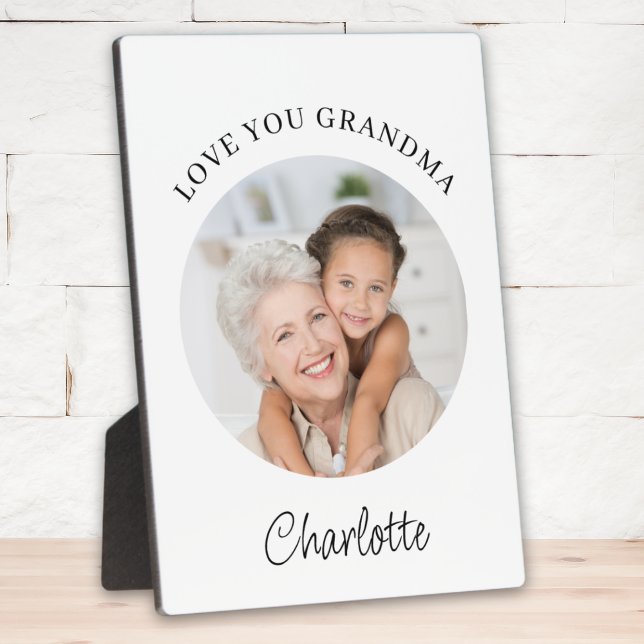 Plaque Photo Photo de grand-mère Love You (Créateur téléchargé)