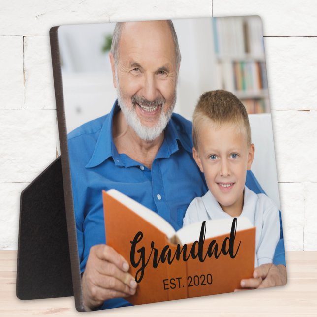 Plaque Photo Photo de grand-père personnalisé avec écriture mod (Créateur téléchargé)
