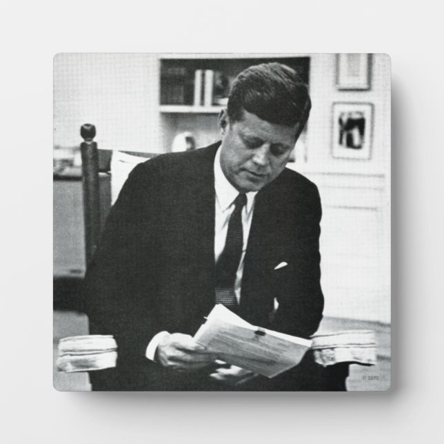 Plaque Photo Photo de John F. Kennedy 2 (Devant)