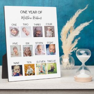 Plaque Photo Photo de la première année du bébé