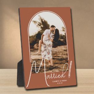 Plaque Photo Photo de mariage en terre cuite Elegant Arch