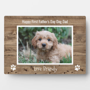 Plaque Photo Photo de papa chien mignon pour la première fête d