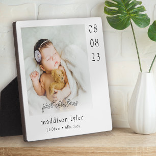 Plaque Photo Photo de premier Noël de bébé