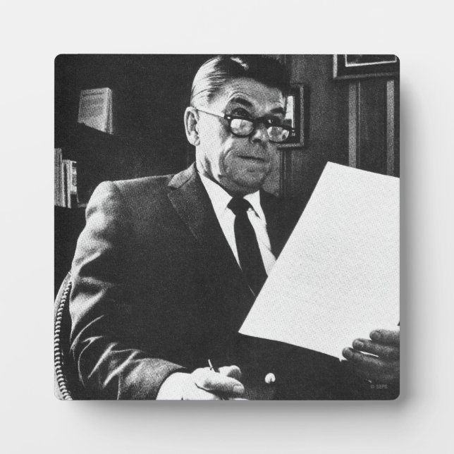 Plaque Photo Photo de Ronald Reagan (Devant)