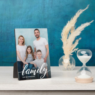 Plaque Photo Photo de script familial moderne